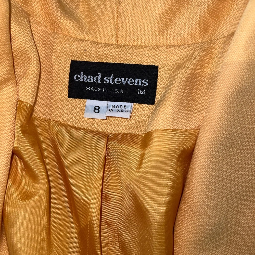 Women's Yellow Draped Single-Button Blazer - Picture 8 of 8